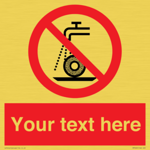 Custom prohibition Do not use for wet grinding